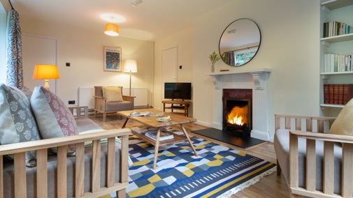 The sitting room at Little Milford Lodge, Pembrokeshire